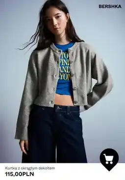 Bershka Kurtka z okrągłym dekoltem Bershka oferta