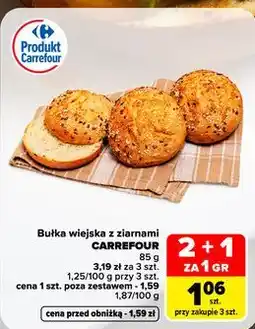 Carrefour Market Bułka wiejska z ziarnami Carrefour oferta