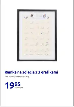 Action Ramka na zdjęcia z 3 grafikami 30 x 40 cm oferta