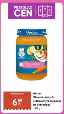 Biedronka Obiadek Gerber Jarzynki z delikatnym schabem po 8 miesiącu oferta