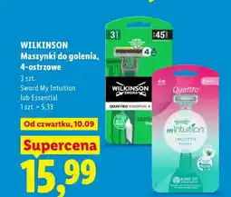 Lidl Maszynki do golenia 4-ostrzowe Essential Wilkinson oferta