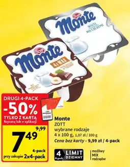 Intermarche Deser Monte 4-pak Zott oferta