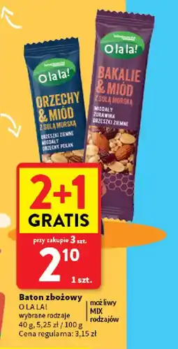 Intermarche Baton zbożowy O LA LA! wybrane rodzaje oferta