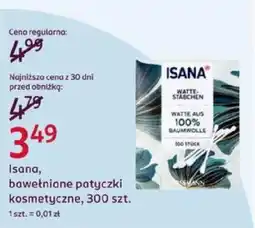 Rossmann Isana, bawełniane patyczki kosmetyczne oferta