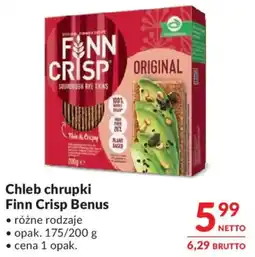 Makro Chleb chrupki Finn Crisp Benus oferta