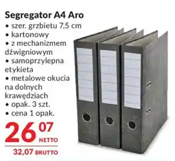 Makro Segregator A4 Aro oferta