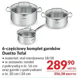 Makro 6-częściowy komplet garnków Duetto Tefal oferta