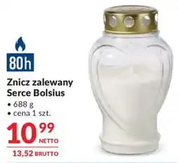 Makro Znicz zalewany Serce Bolsius oferta