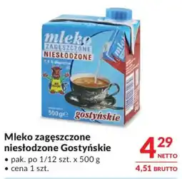 Makro Mleko zagęszczone niestłodzone Gostyńskie oferta