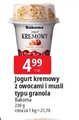 E.Leclerc Jogurt kremowy z owocami i musli typu granola Bakoma oferta