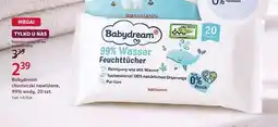 Rossmann Babydream chusteczki nawilżane, 99% wody, 20 szt oferta