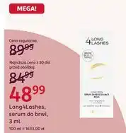 Rossmann Long4Lashes, serum do brwi oferta
