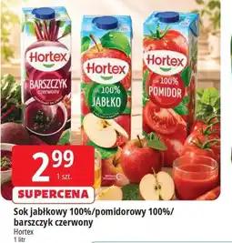 E.Leclerc Sok jabłkowy 100%/pomidorowy 100%/barszcz czerwony Hortex oferta
