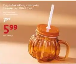 Rossmann Eloy, kubek szklany z pokrywką i słomką, poj. 350 ml, 1 szt oferta