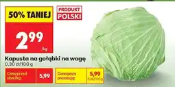 Biedronka Kapusta na gołąbki na wagę oferta