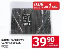 Selgros Słomki Papierowe Czarne oferta
