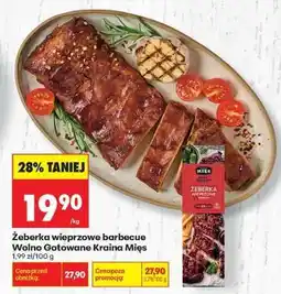 Biedronka Żeberka wieprzowe barbecue Wolno Gotowane Kraina Mięs oferta