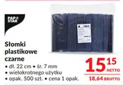 Makro Słomki plastikowe czarne oferta