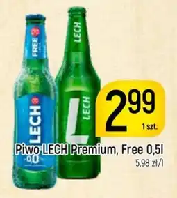 Delikatesy Piotruś Pan Piwo LECH Premium, Free 0,5l oferta