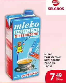 Selgros Mleko Zagęszczone Niesłodzone gostyńskie oferta