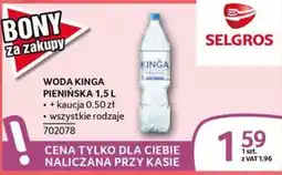 Selgros Woda Kinga Pienińska oferta