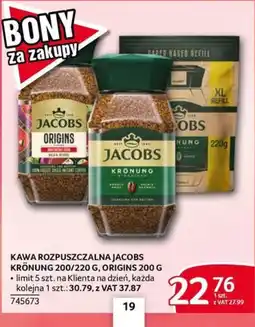 Selgros Kawa Rozpuszczalna Jacobs Krönung oferta