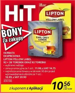 Selgros Herbata ekspresowa Lipton Yellow Label oferta