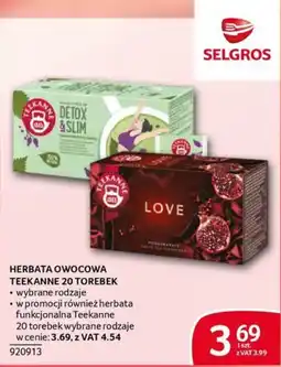 Selgros Herbata owocowa Teekanne 20 torebek oferta