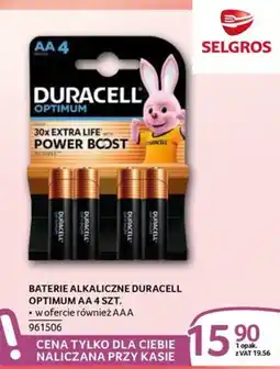 Selgros Baterie Alkaliczne Duracell Optimum oferta