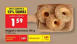 Biedronka Bajgiel z ziarnami, 80 g oferta