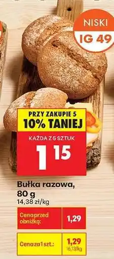 Biedronka Bułka razowa 80 g oferta