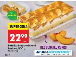 Biedronka Sernik z brzoskwiniami Frulove, 500 g oferta