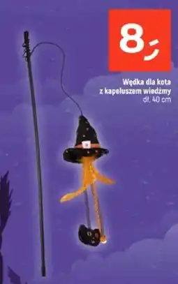 Dealz Wędka dla kota z kapeluszem wiedźmy oferta