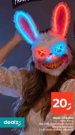 Dealz Maska LED królika oferta