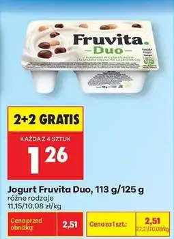 Biedronka Jogurt Fruvita Duo, 113 g/125 g oferta