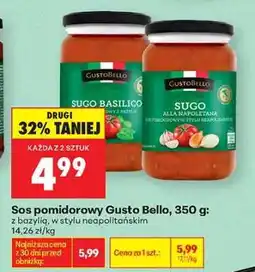 Biedronka Sos pomidorowy Gusto Bello, 350 g oferta