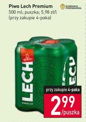 Stokrotka Piwo Lech Premium 500ml oferta