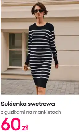 Pepco Sukienka swetrowa z guzikami na mankietach oferta