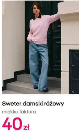 Pepco Sweter damski różowy, miękka faktura oferta