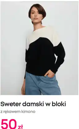 Pepco Sweter damski w bloki z rękawem kimono Pepco oferta