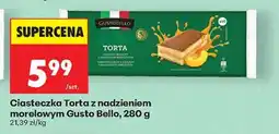 Biedronka Ciasteczka Torta z nadzieniem morelowym Gusto Bello, 280 g oferta