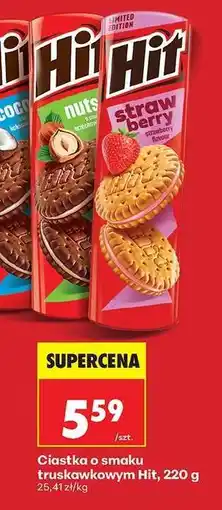 Biedronka Ciastka o smaku truskawkowym Hit, 220 g oferta