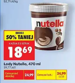 Biedronka Lody Nutella, 470 ml oferta