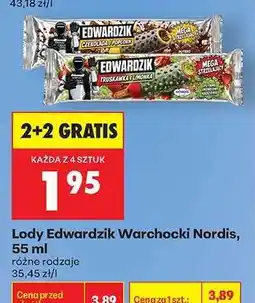 Biedronka Lody Edwardzik Warchocki Nordis, 55 ml oferta