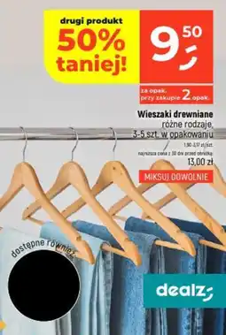 Dealz Wieszaki drewniane oferta