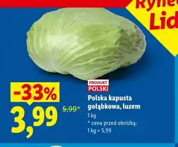 Lidl Kapusta gołąbkowa polska luzem Rynek Lidla oferta