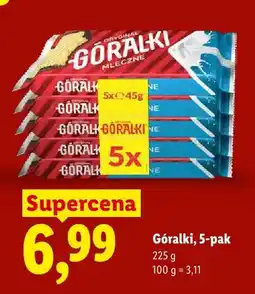 Lidl Wafle Góralki Mleczne 5-pak oferta
