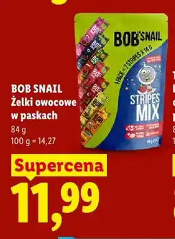 Lidl Żelki owocowe w paskach Bob Snail Stripes Mix oferta