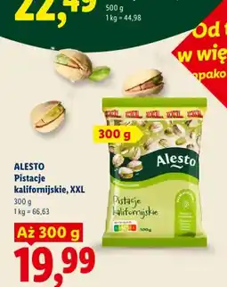 Lidl Pistacje kalifornijskie Alesto XXL oferta