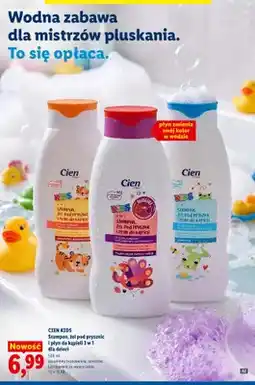Lidl Szampon, żel pod prysznic i płyn do kąpieli 3 w 1 dla dzieci Cien Kids Aksamitna Brzoskwinia oferta